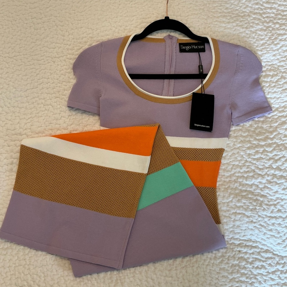 New Sergio Hudson Purple Dress- XS